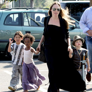 Angelina Jolie, Zahara, Pax, Shiloh Angelina Jolie, Zahara, Pax, Shiloh